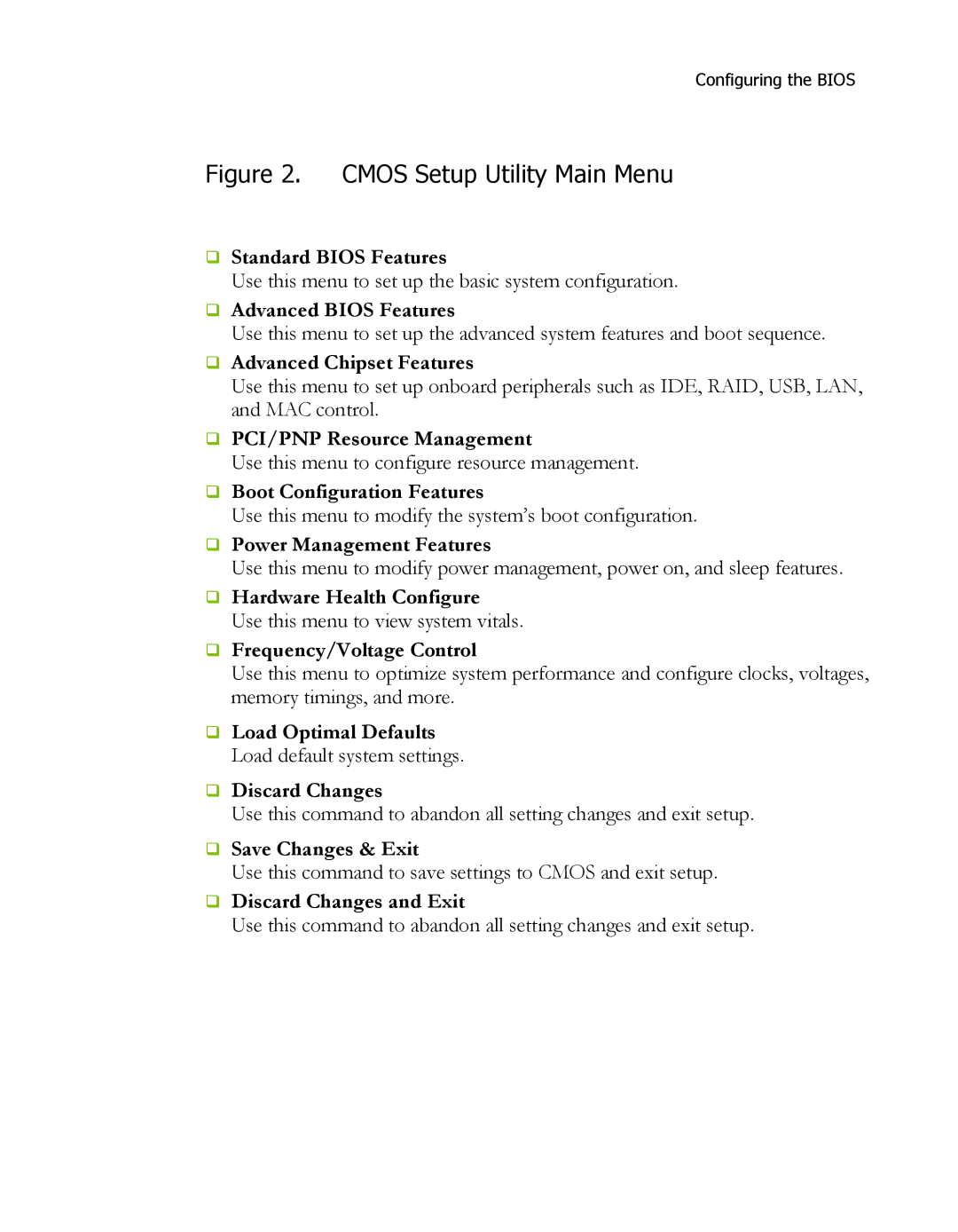 EVGA P55 FTW manual Cmos Setup Utility Main Menu 