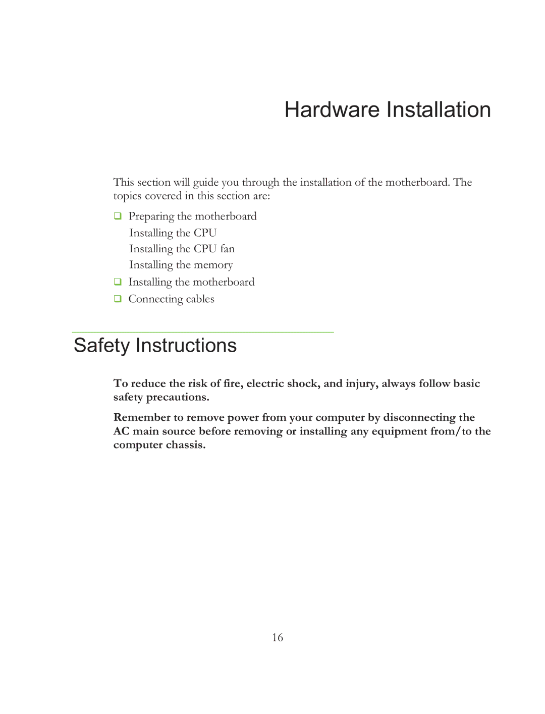 EVGA 121-BL-E756, X58 SLI Micro manual Hardware Installation, Safety Instructions 