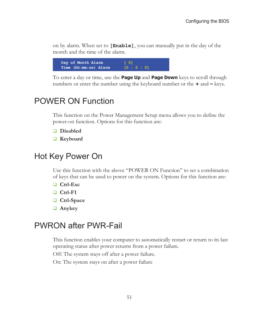 EVGA X58 SLI Micro, 121-BL-E756 manual Power on Function, Hot Key Power On, Pwron after PWR-Fail, ‰ Disabled ‰ Keyboard 