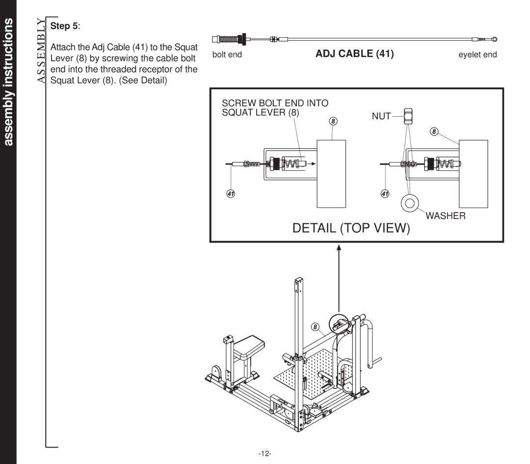 Evo Fitness 50551 owner manual Detail TOP View 