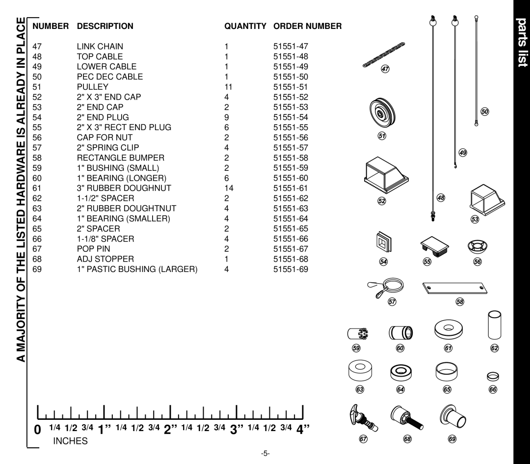 Evo Fitness 51551 owner manual Link Chain 