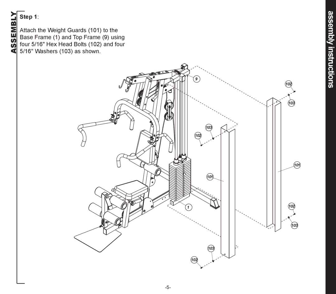 Evo Fitness 53551 owner manual Assembly instructions, Step 