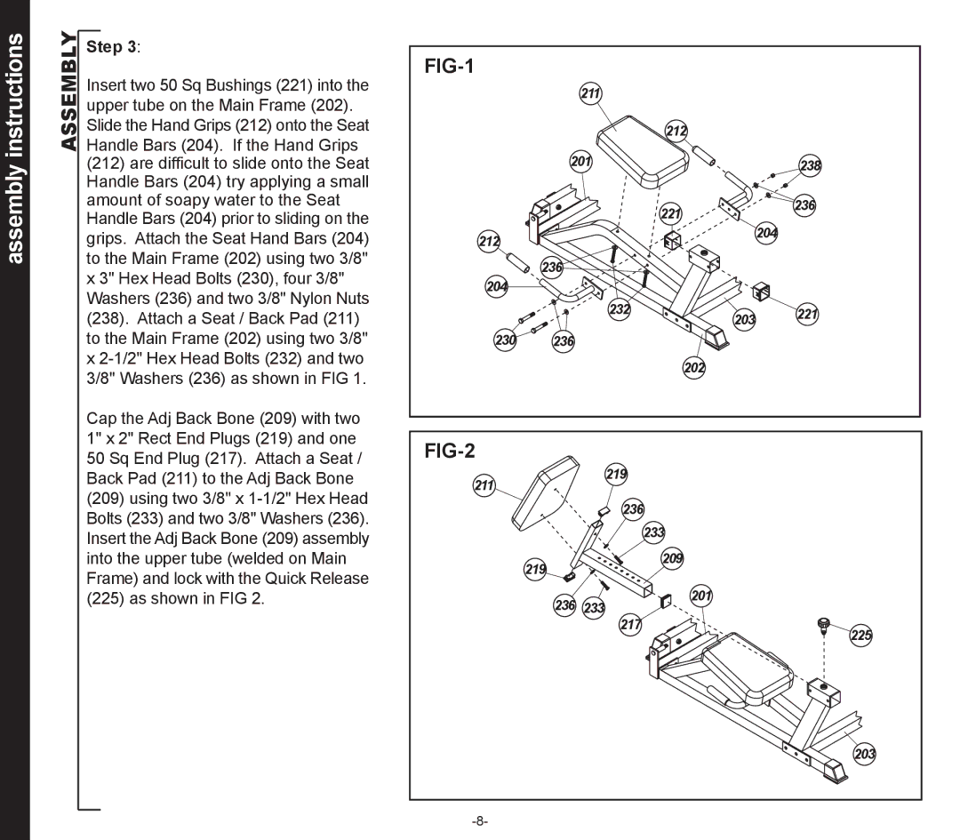 Evo Fitness 53552, EVO SIERRA Home Gym Leg Press Attachment owner manual Assembly 