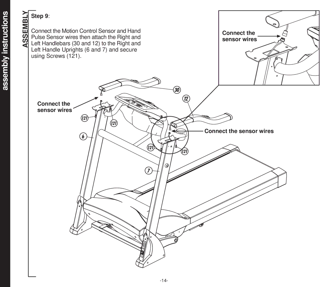 Evo Fitness EVO 1CD owner manual Connect the sensor wires 