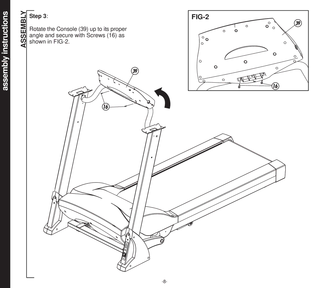 Evo Fitness EVO 1CD owner manual Assembly, FIG-2 