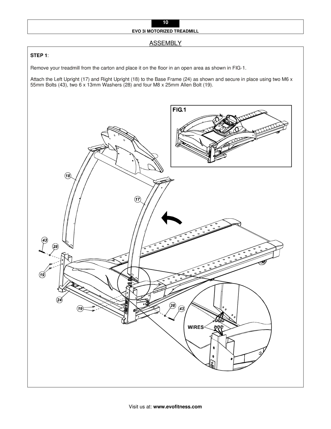 Evo Fitness EVO 3I user manual Assembly, Step 