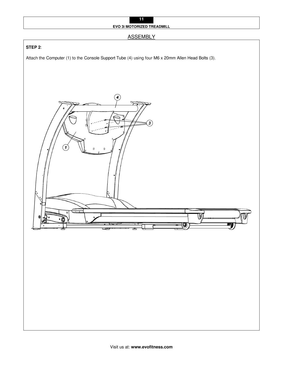 Evo Fitness EVO 3I user manual Assembly 