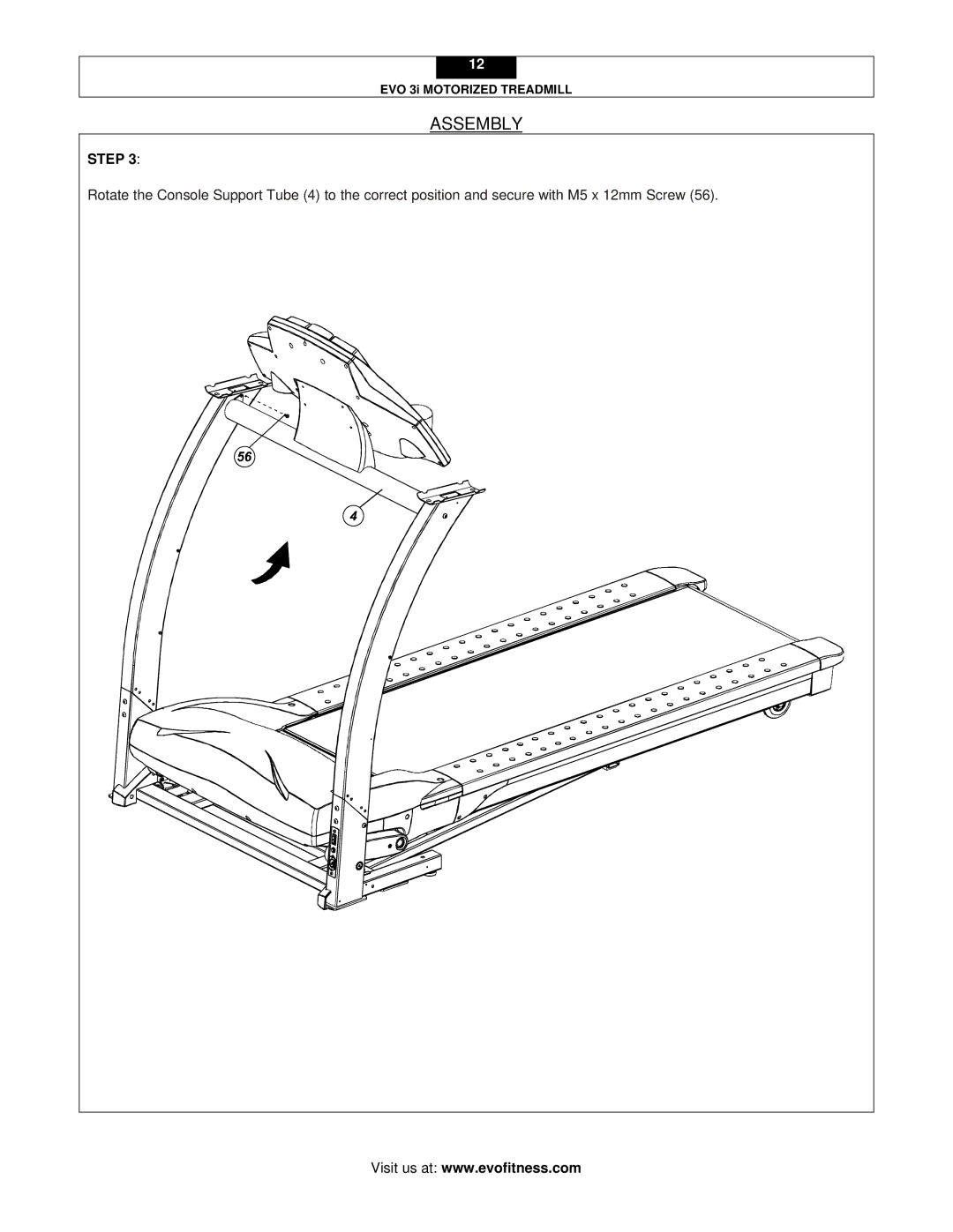 Evo Fitness EVO 3I user manual Assembly 