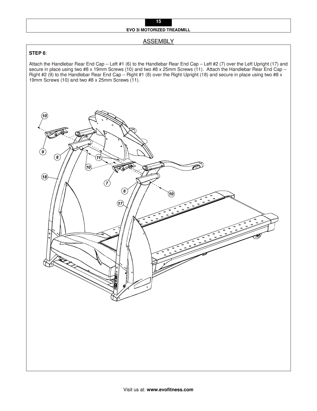 Evo Fitness EVO 3I user manual Assembly 