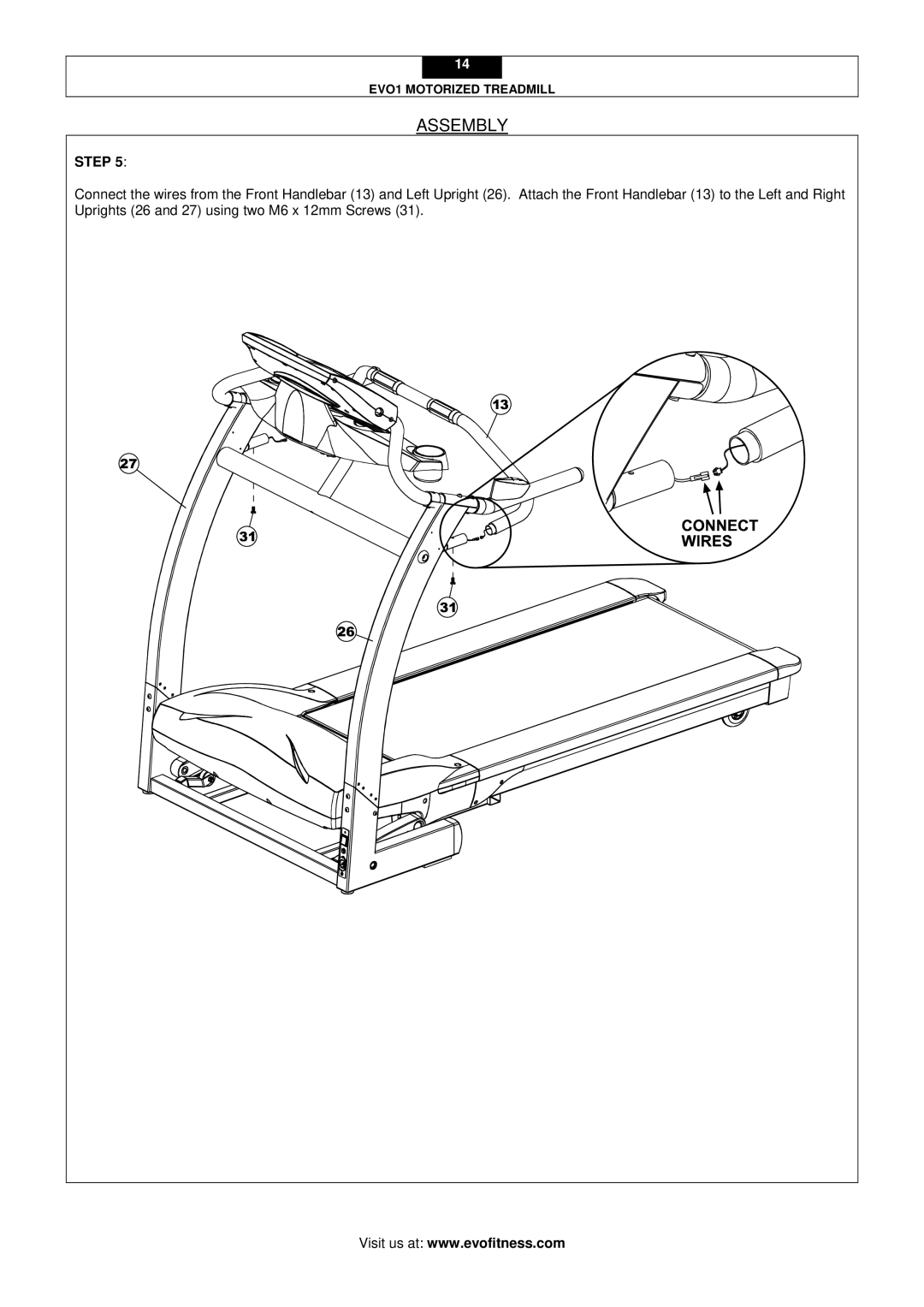 Evo Fitness EVO1 user manual Assembly 