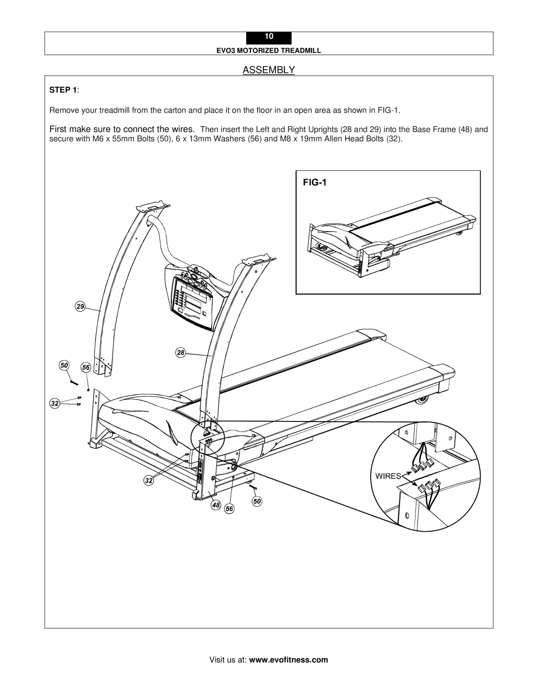 Evo Fitness EVO3 user manual Assembly, Step 