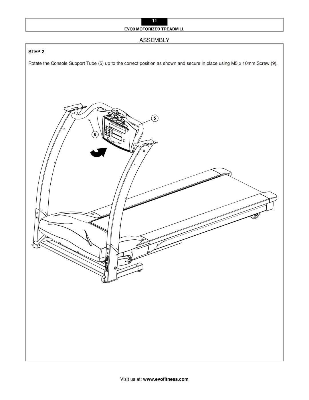 Evo Fitness EVO3 user manual Assembly 