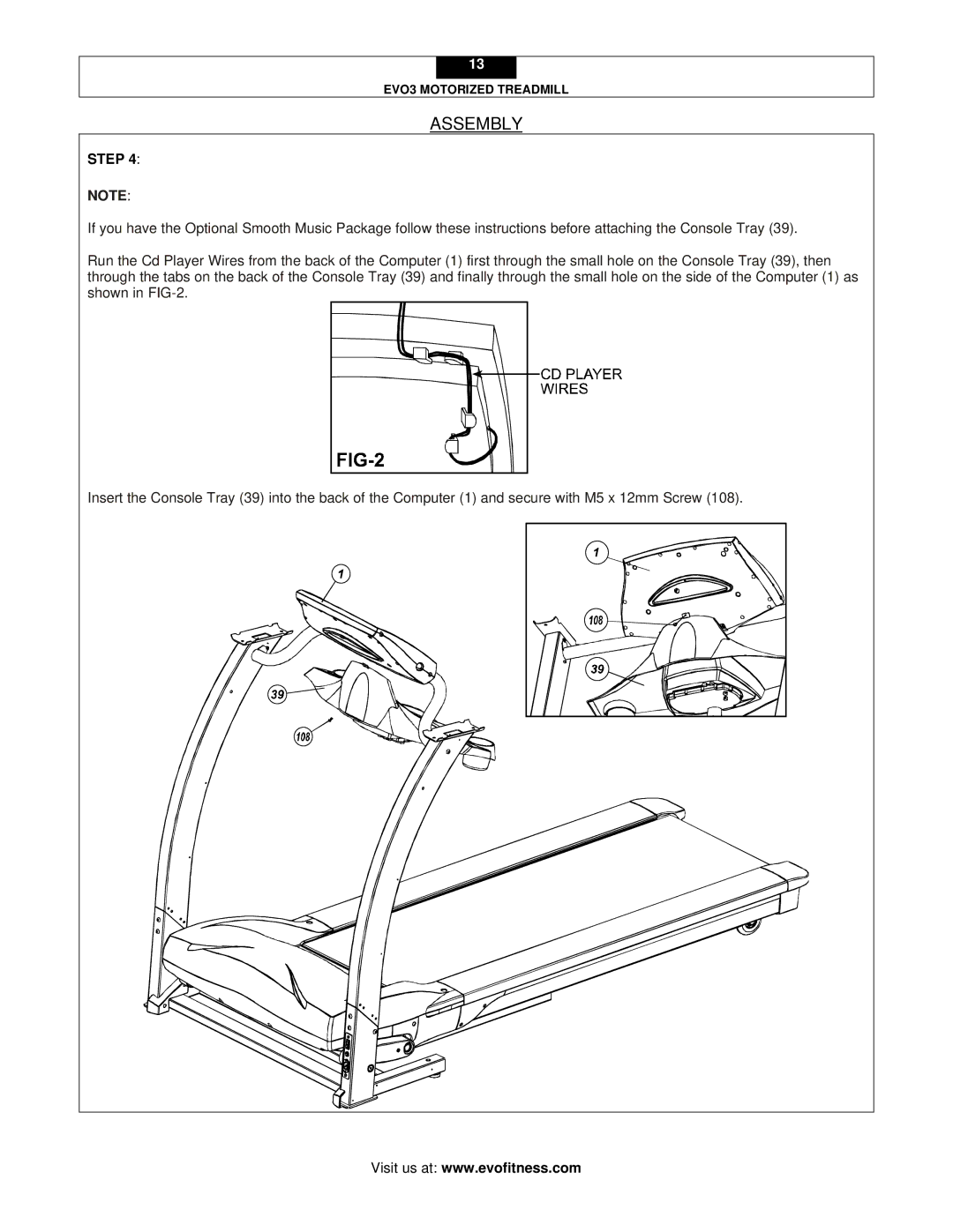 Evo Fitness EVO3 user manual Assembly 