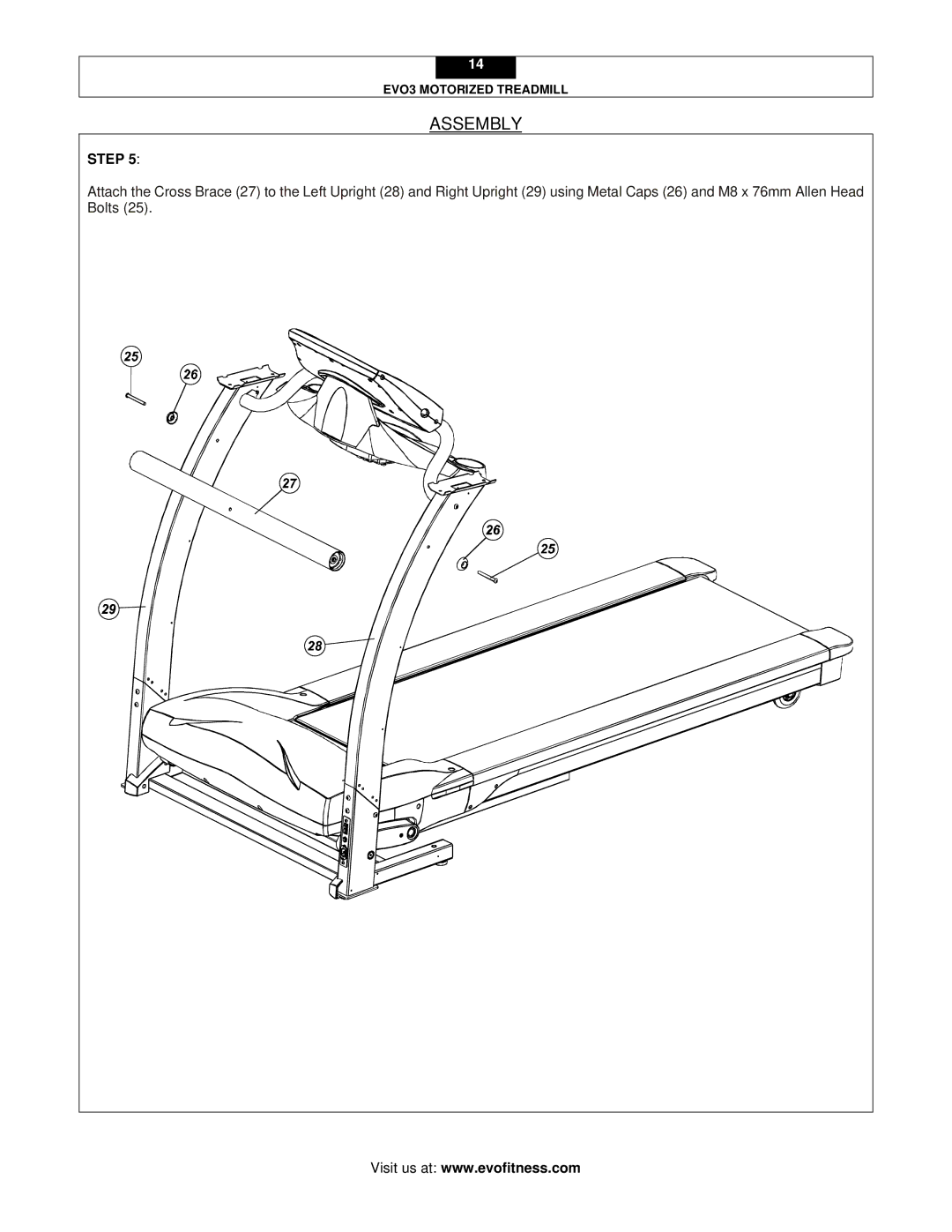 Evo Fitness EVO3 user manual Assembly 