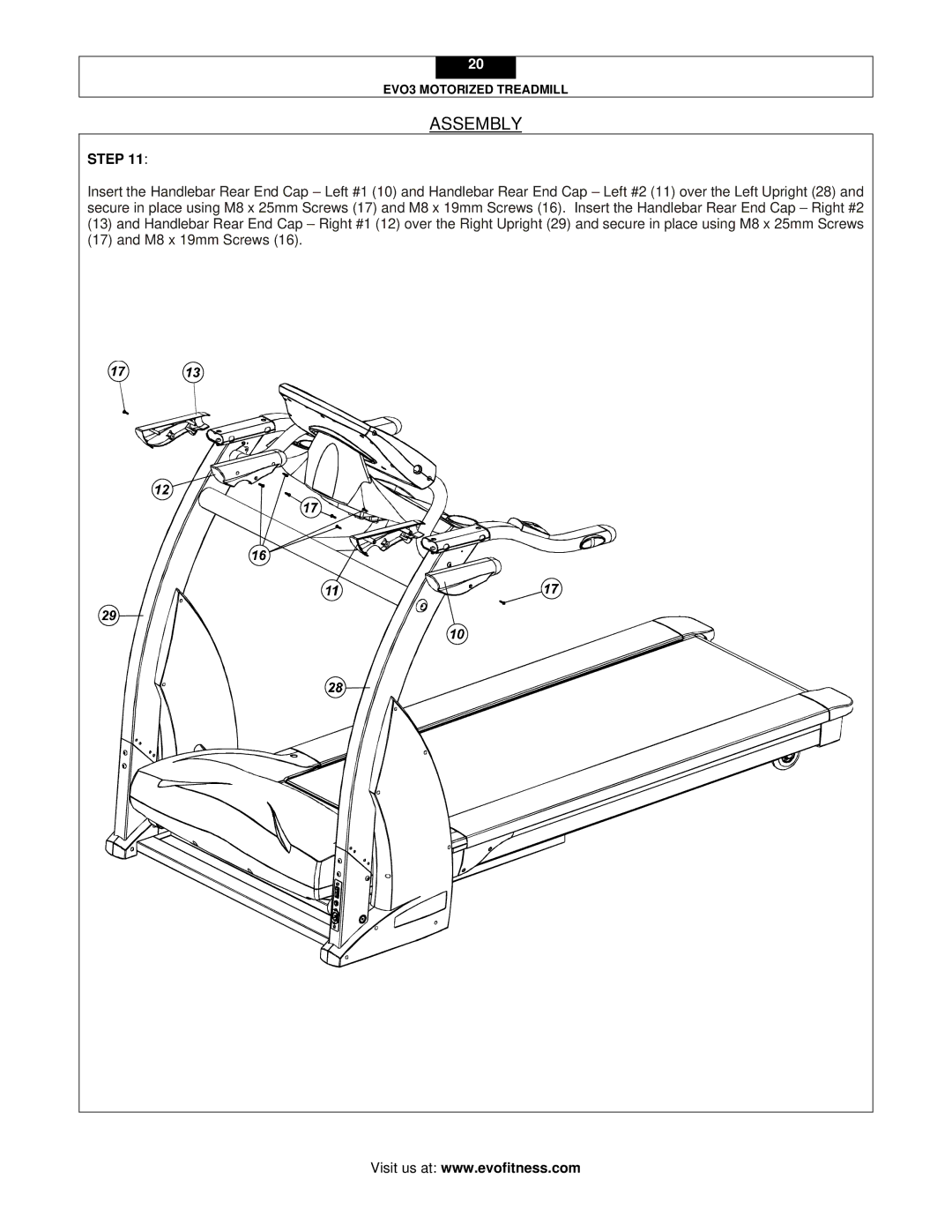 Evo Fitness EVO3 user manual Assembly 