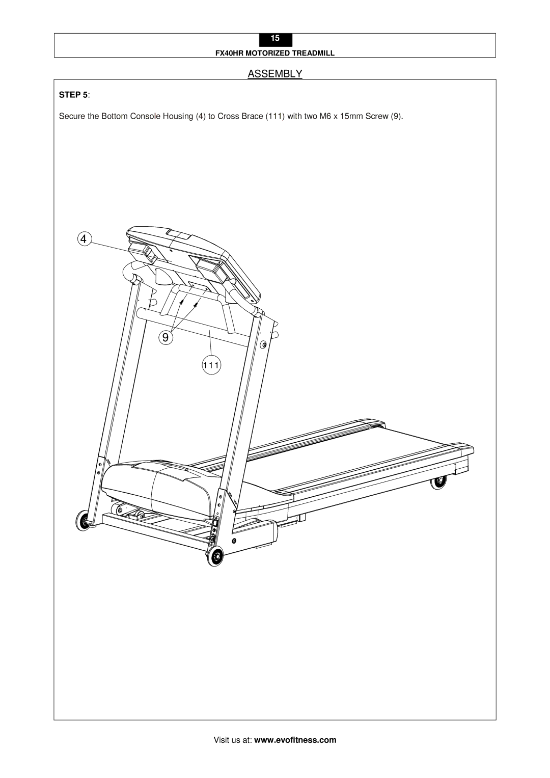 Evo Fitness FX40HR user manual 111 