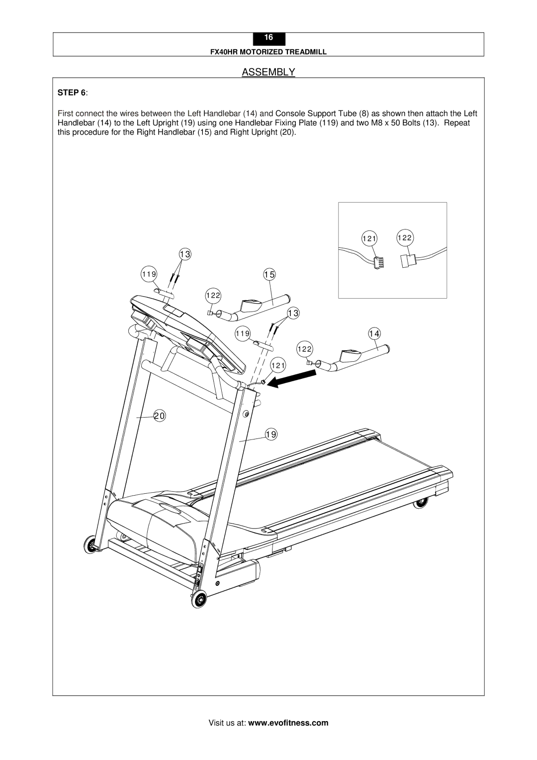 Evo Fitness FX40HR user manual 119 122 121 