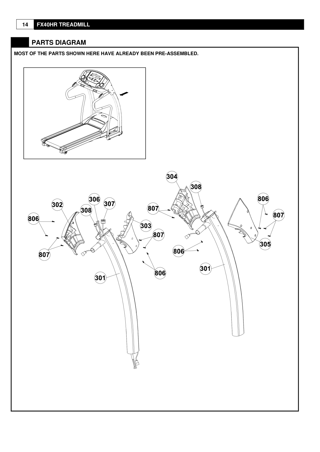 Evo Fitness user manual FX40HR Treadmill 