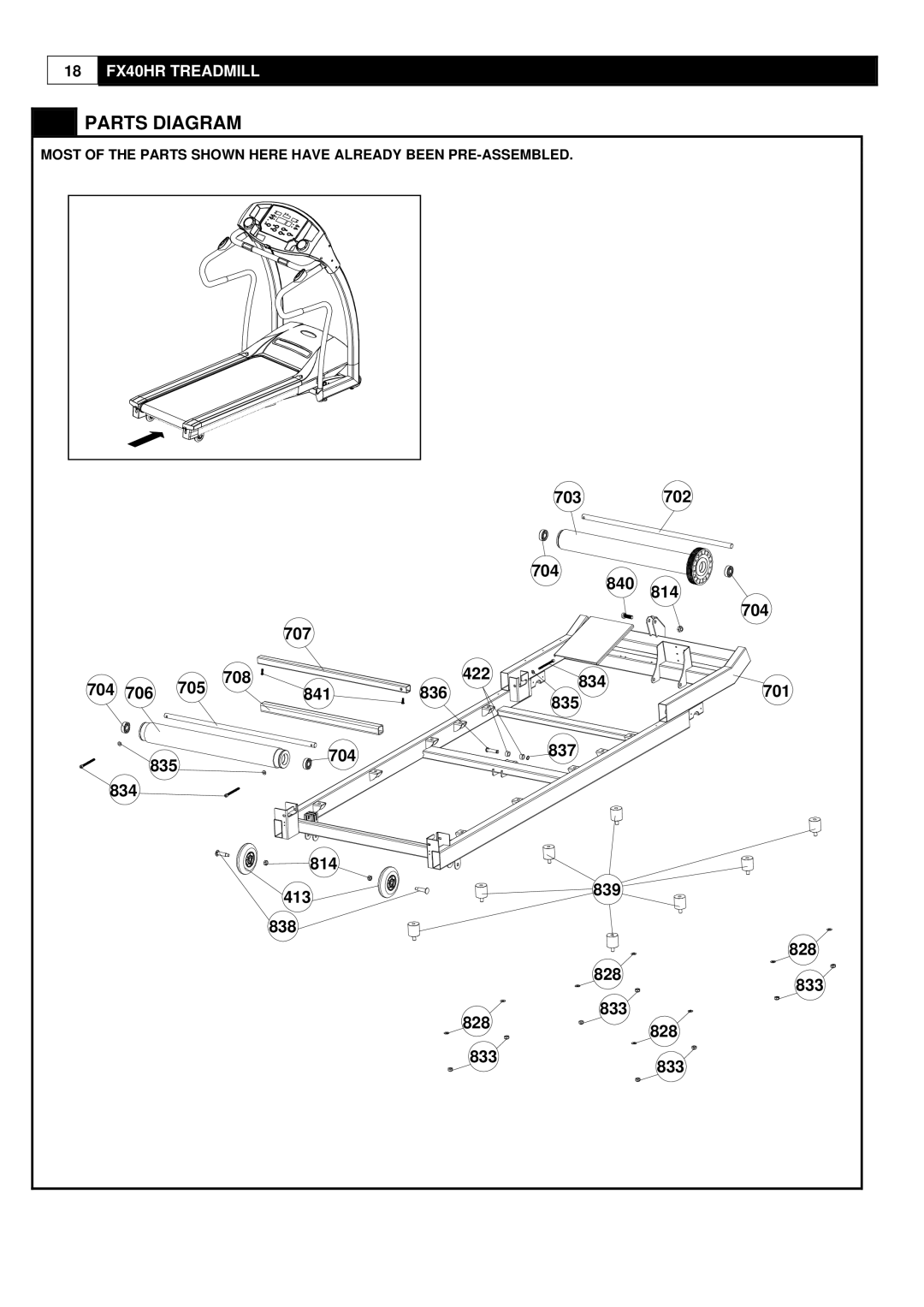 Evo Fitness FX40HR user manual 703 702 704 840 814 707 706 