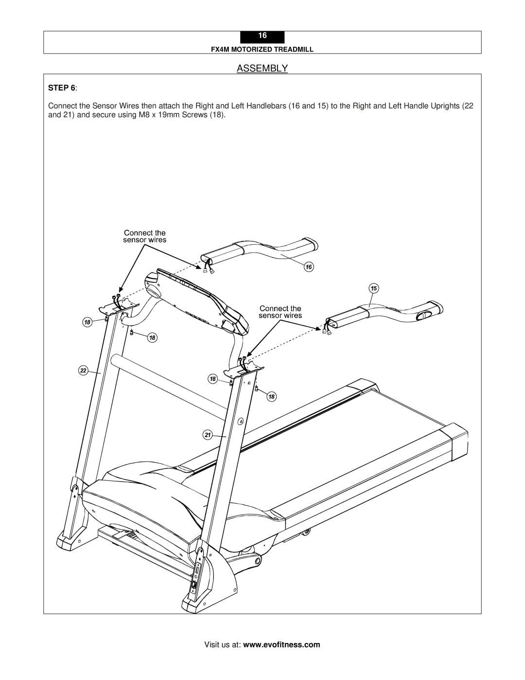 Evo Fitness FX4M user manual Assembly 