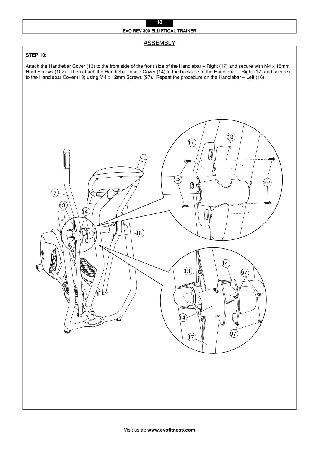 Evo Fitness Rev 300 user manual 1397 