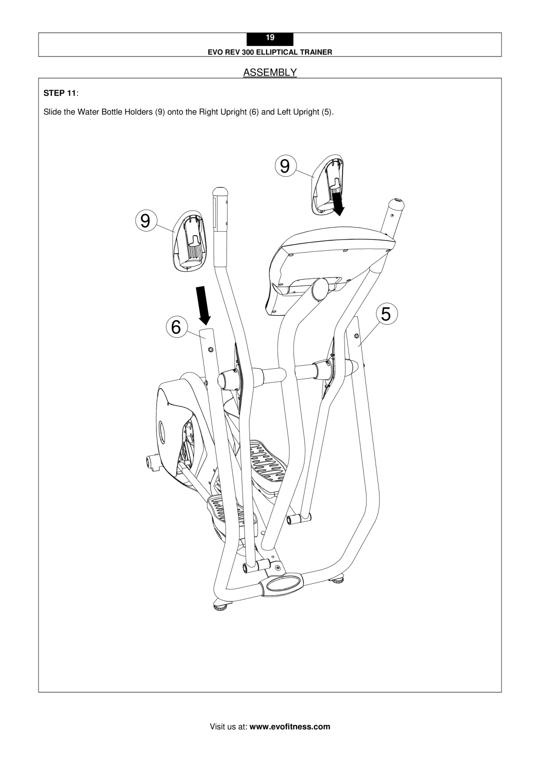 Evo Fitness Rev 300 user manual Assembly 