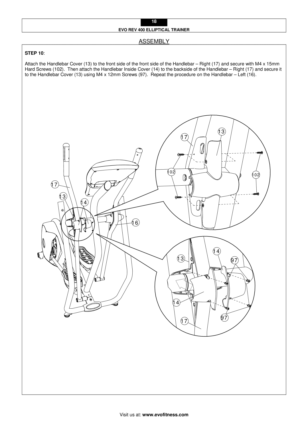 Evo Fitness REV 400 user manual 1397 