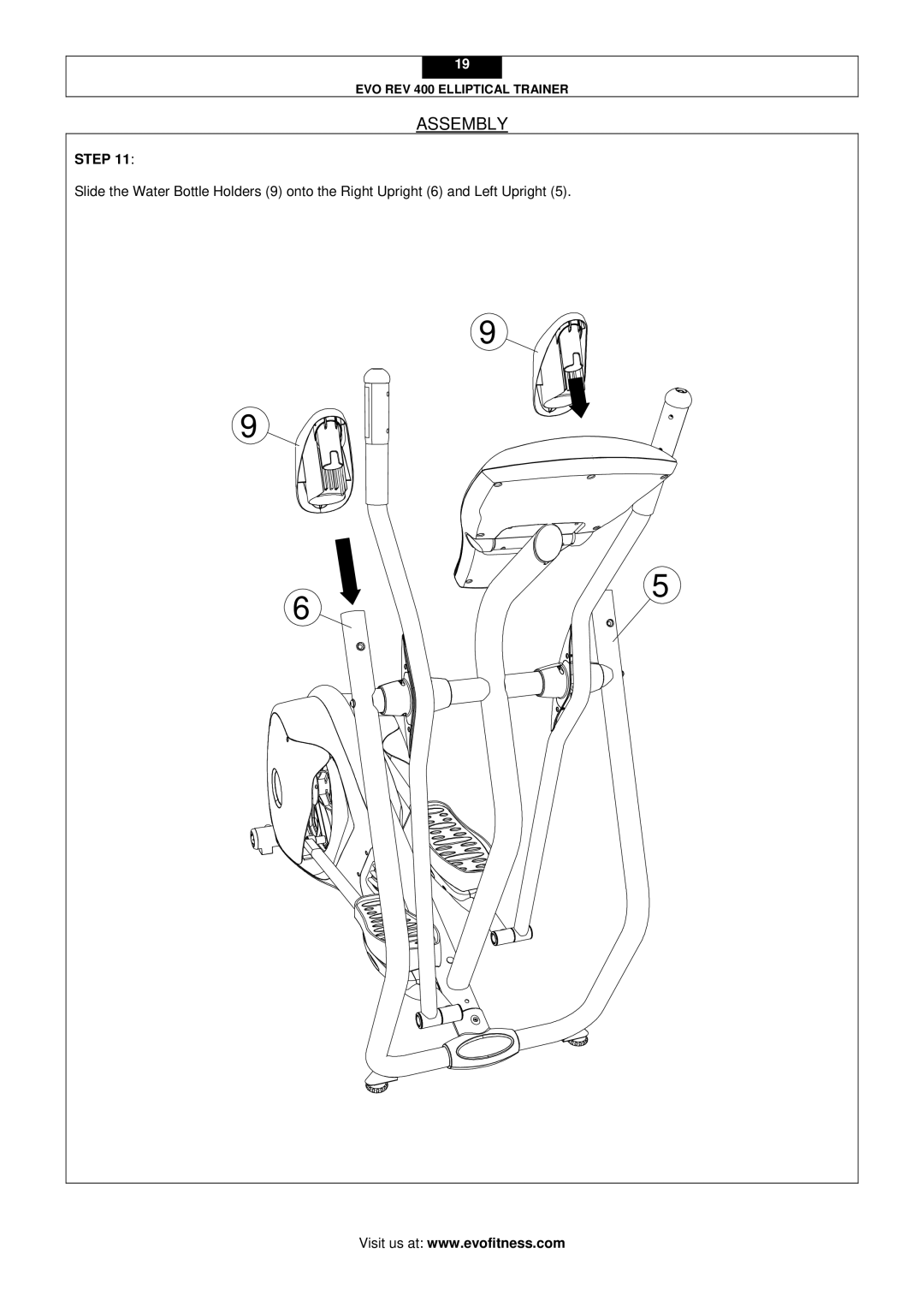 Evo Fitness REV 400 user manual Assembly 