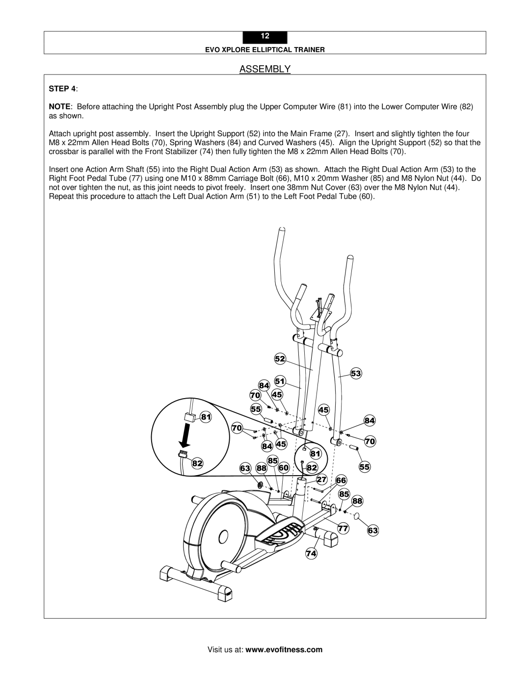 Evo Fitness XPLORE user manual Assembly 