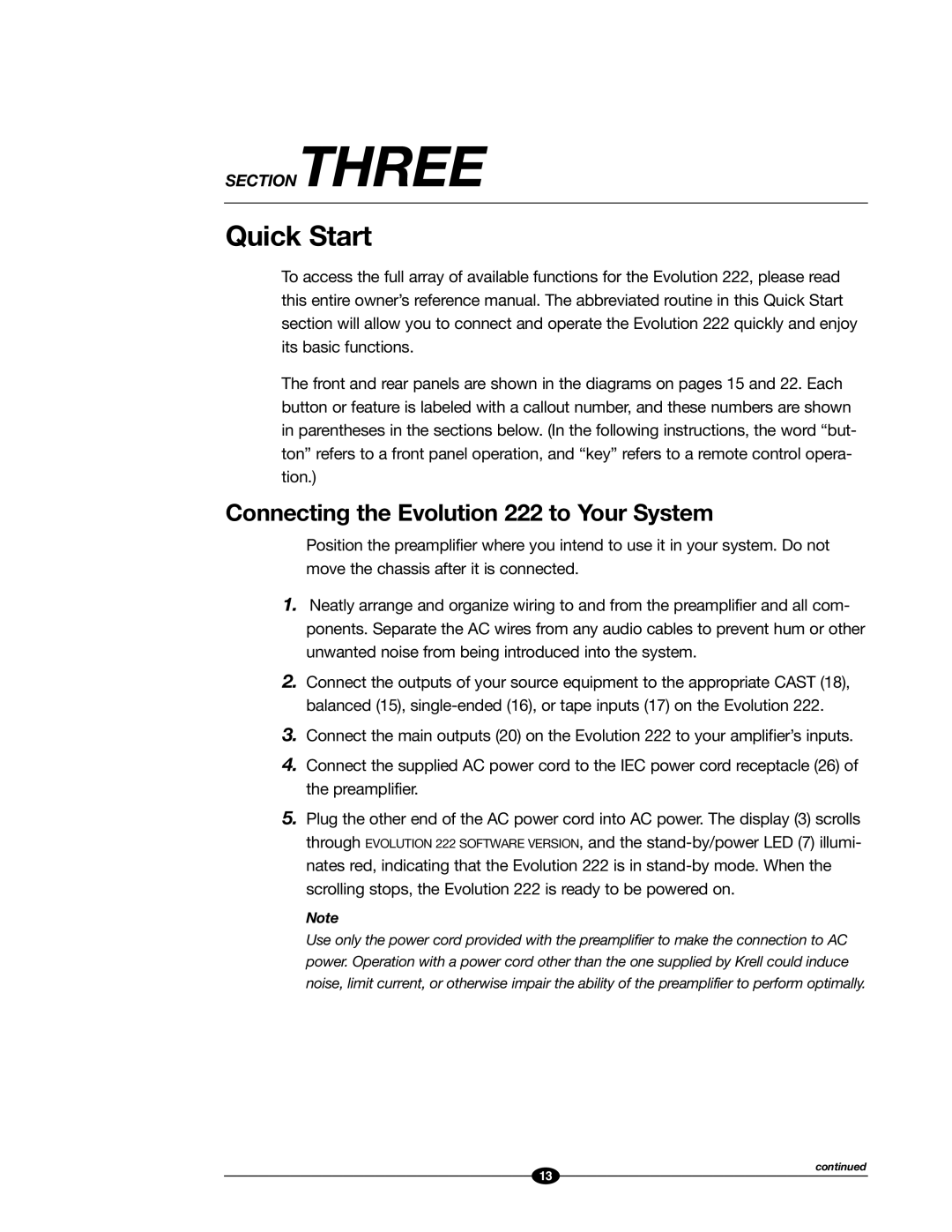 Evolution Technologies manual Quick Start, Connecting the Evolution 222 to Your System 