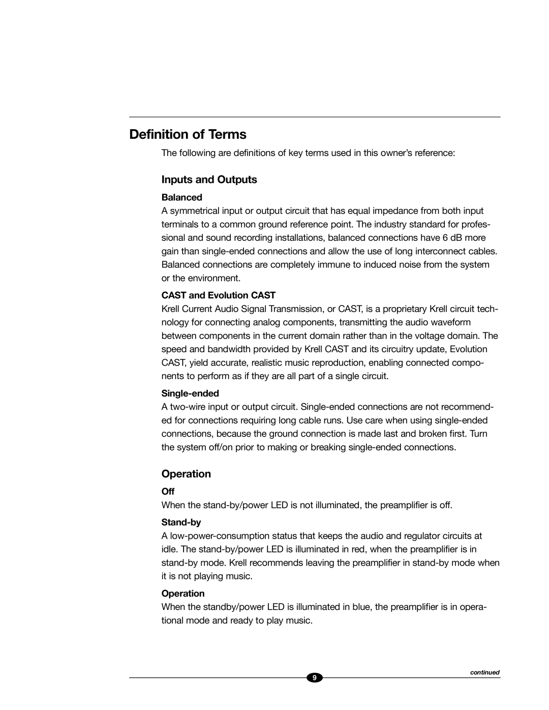 Evolution Technologies 222 manual Definition of Terms, Inputs and Outputs, Operation 