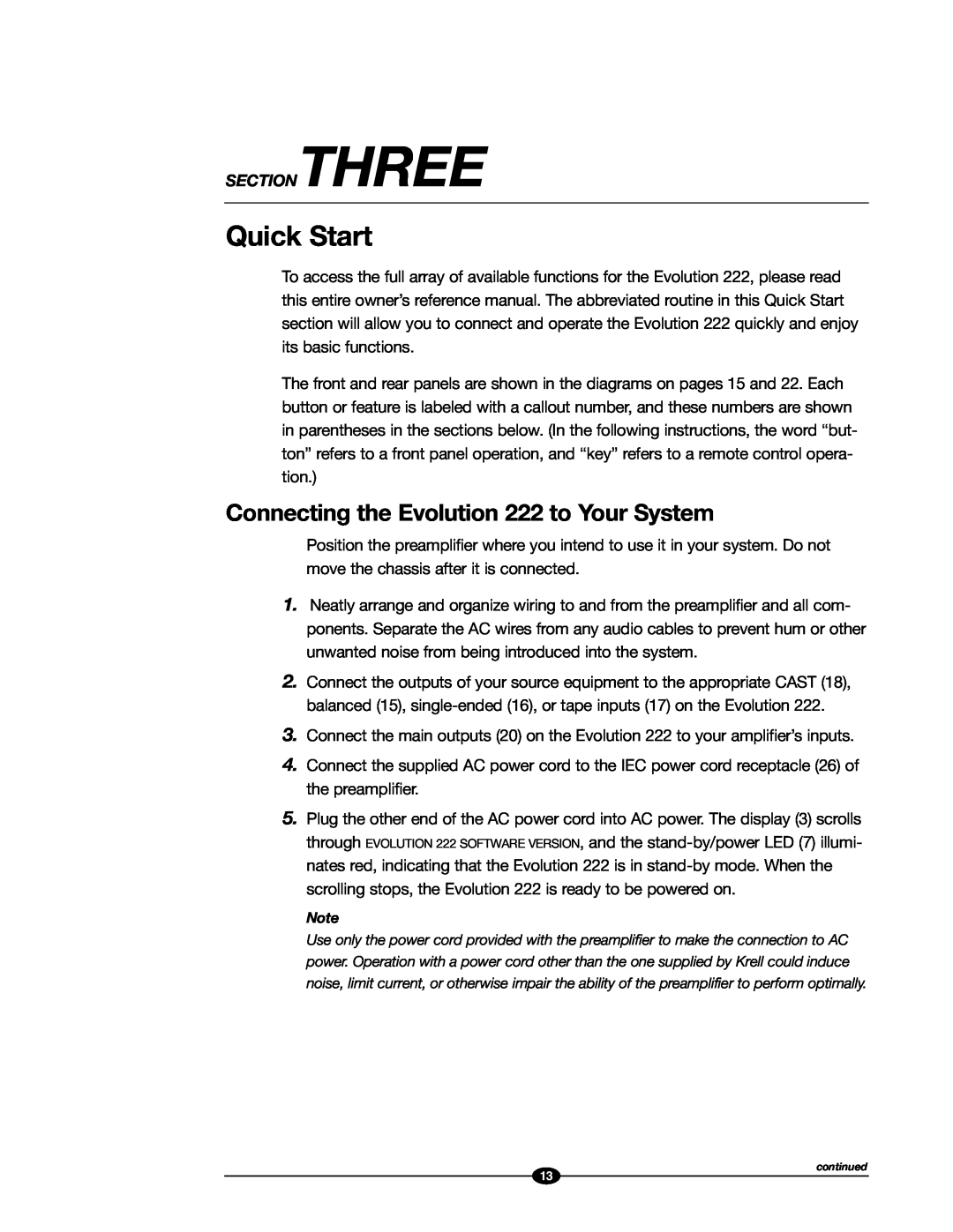 Evolution Technologies manual Quick Start, Connecting the Evolution 222 to Your System 