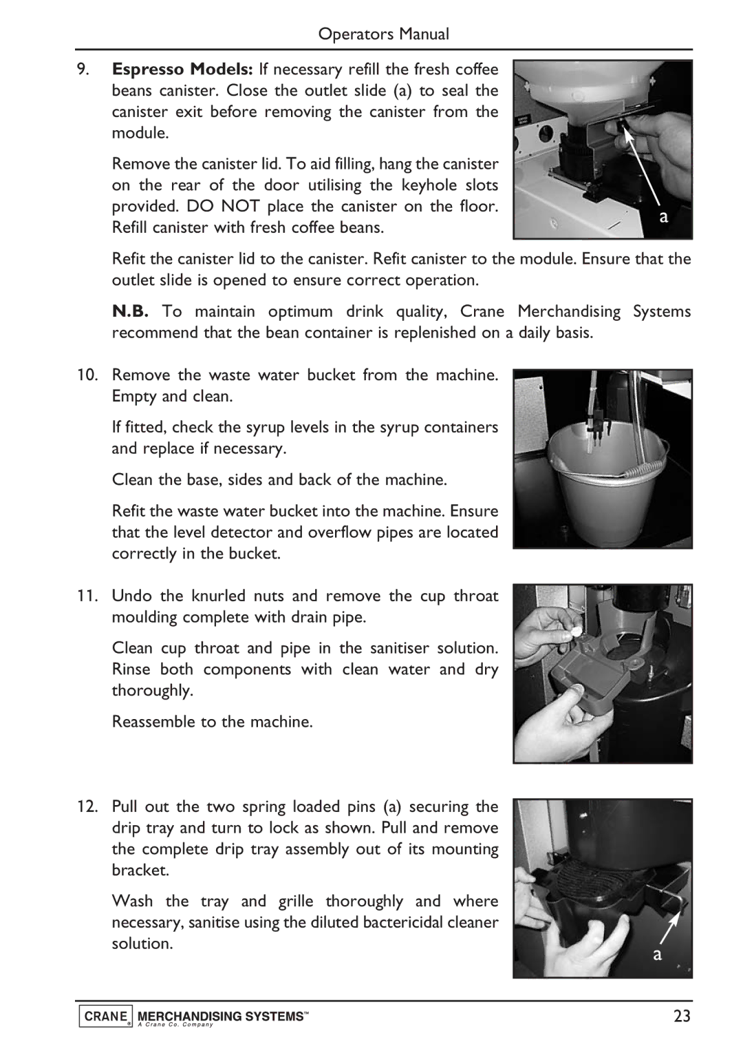 Evolution Technologies Instant, Freshbrew & Espresso (B2C) Machine, PR10908000 manual 