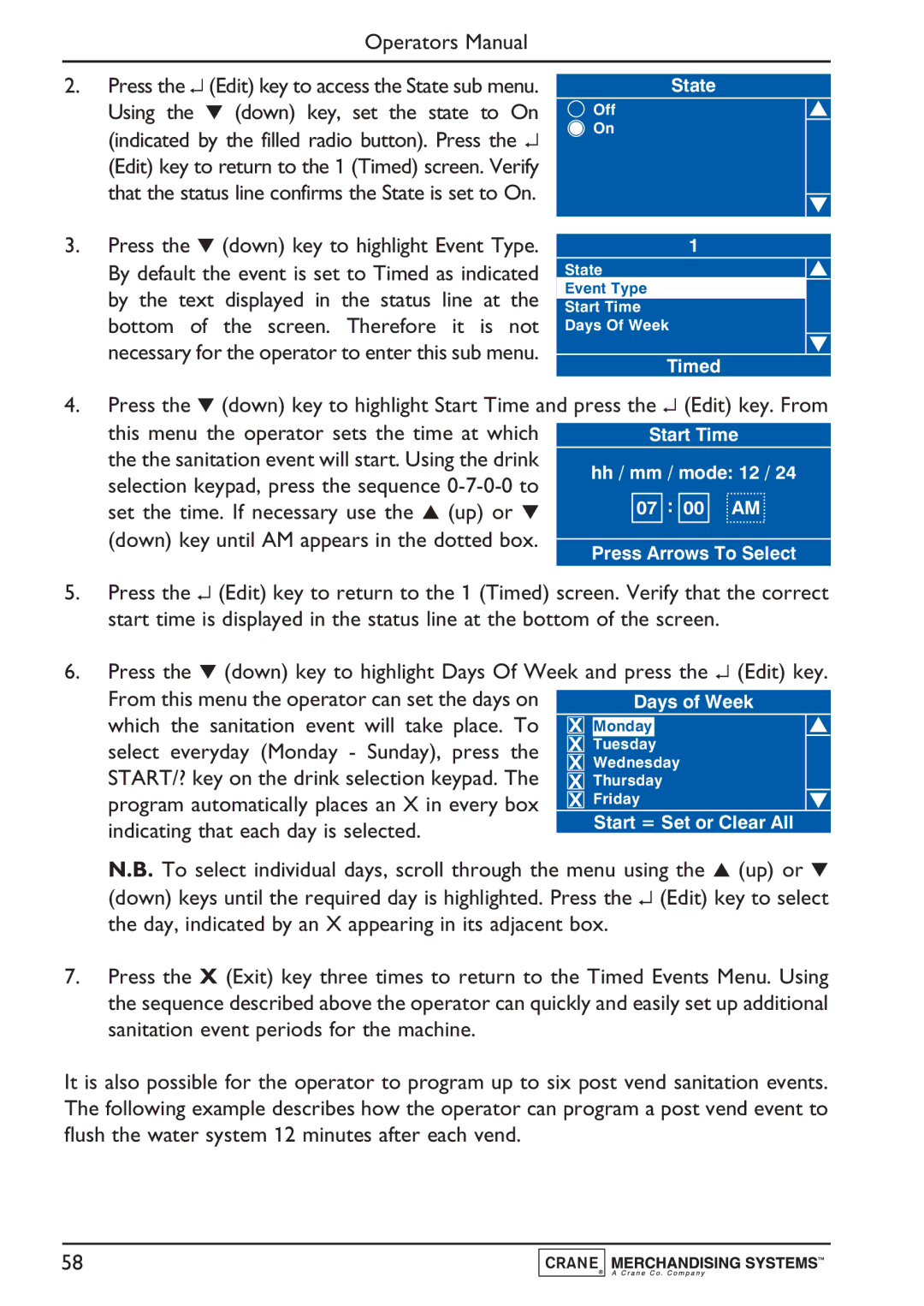 Evolution Technologies PR10908000 manual Press the Edit key to access the State sub menu 