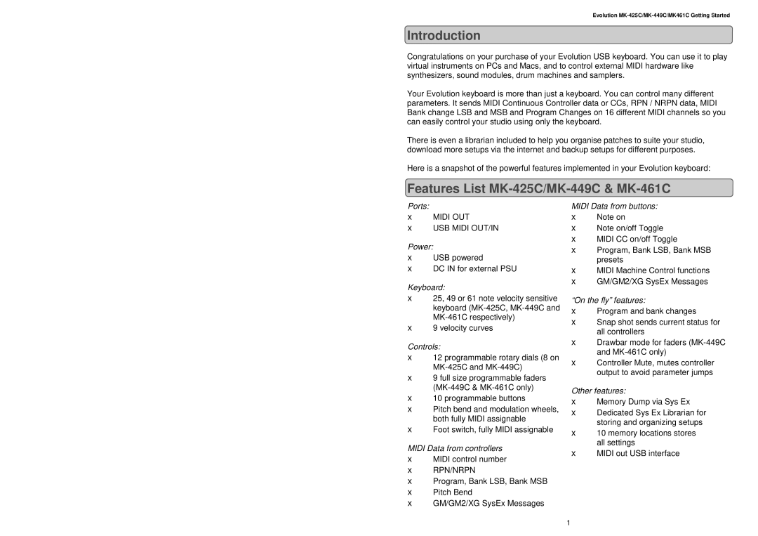 Evolution Technologies MK461C, MK-425C, MK-449C manual Contact Evolution 