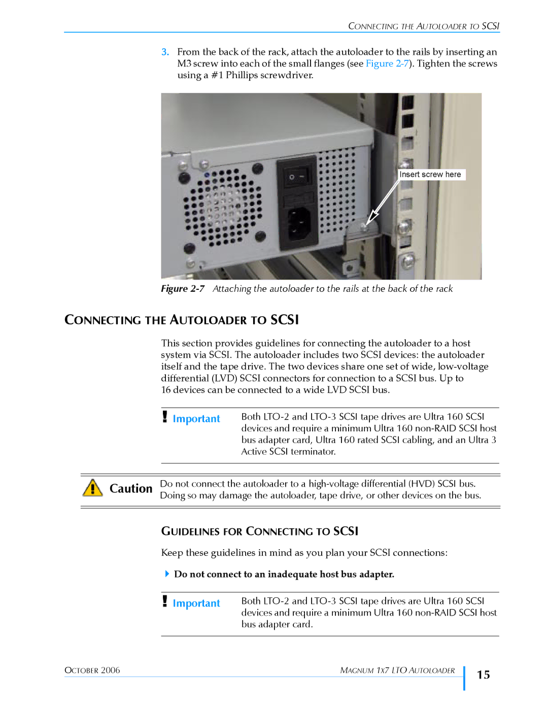 Exabyte 1X7 LTO manual Connecting the Autoloader to Scsi, Active Scsi terminator, Guidelines for Connecting to Scsi 