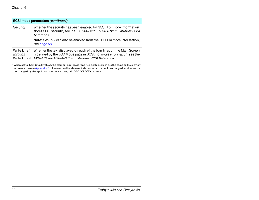 Exabyte 480, 440 manual Reference 