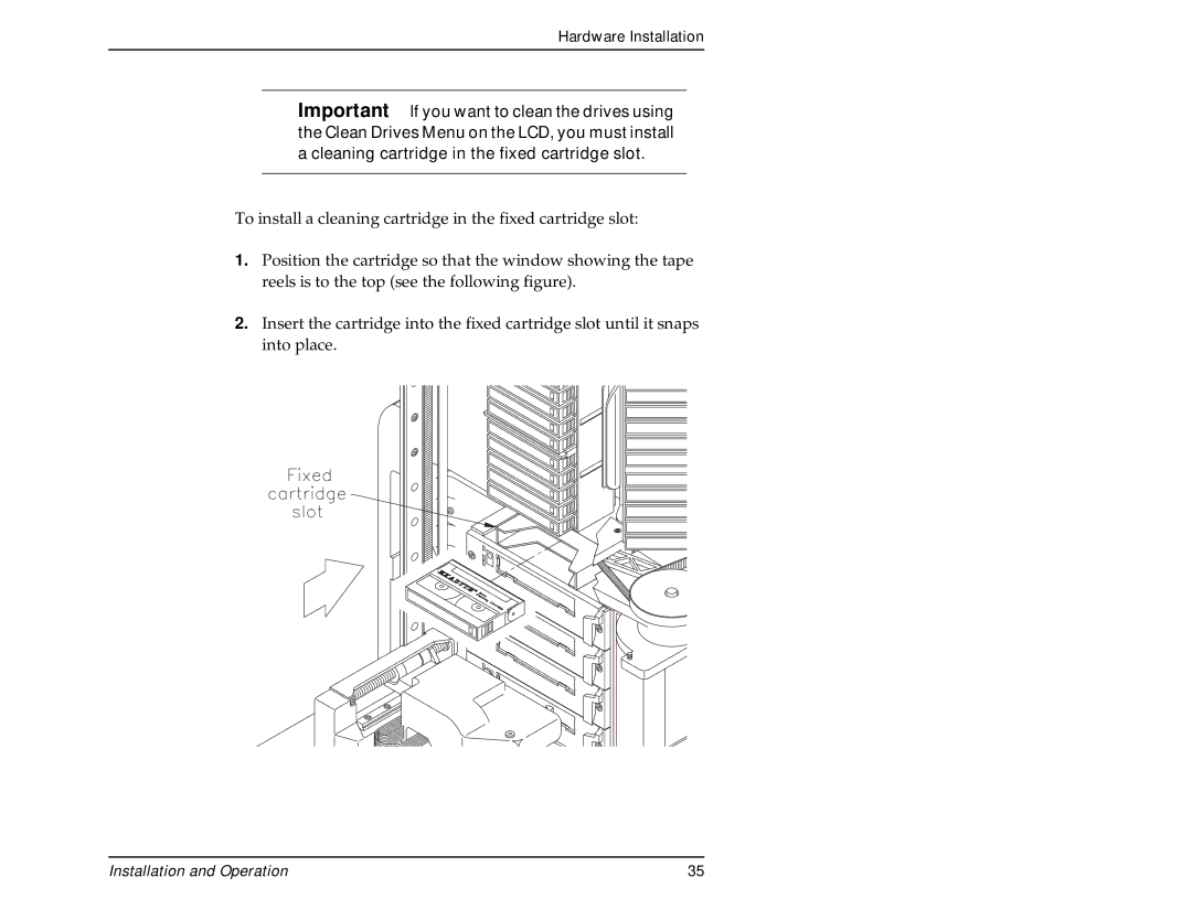 Exabyte 440, 480 manual Installation and Operation 