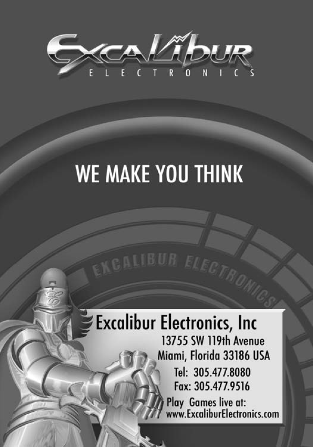 Excalibur electronic 394-P-CS-WSOP manual 