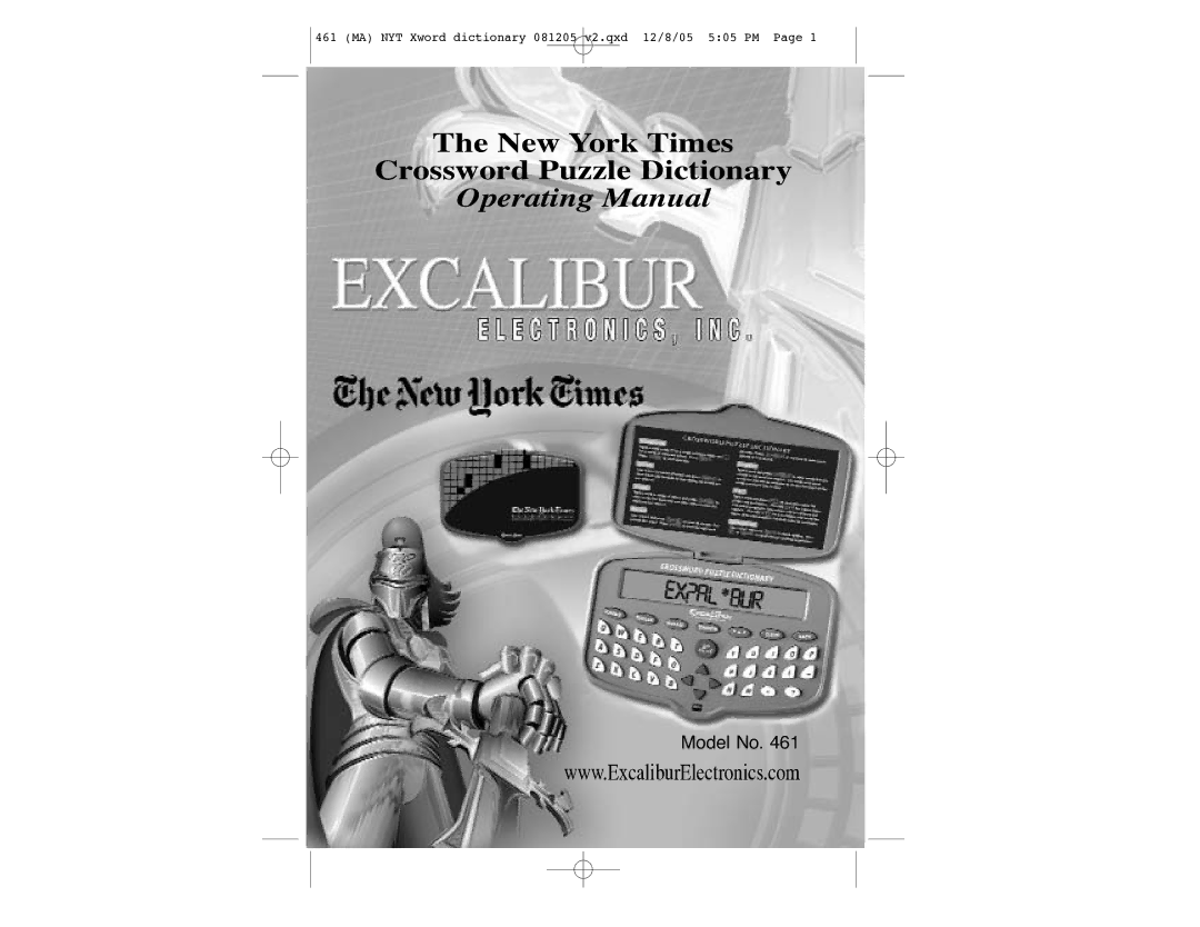 Excalibur electronic 461 manual Operating Manual 