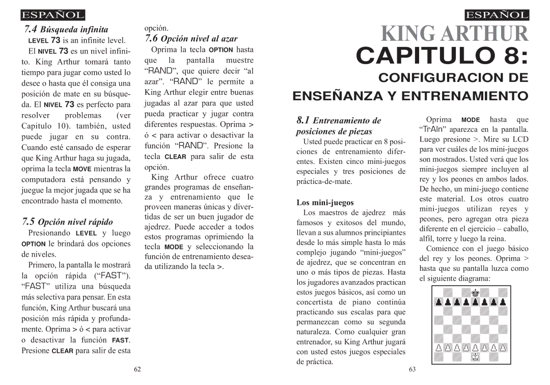 Excalibur electronic 915-W manual Búsqueda infinita, Opción nivel al azar, Opción nivel rápido 