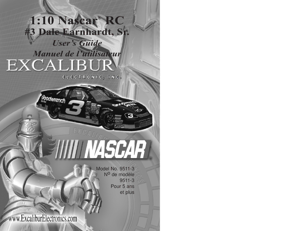 Excalibur electronic 9511-3 manual Nascar RC 