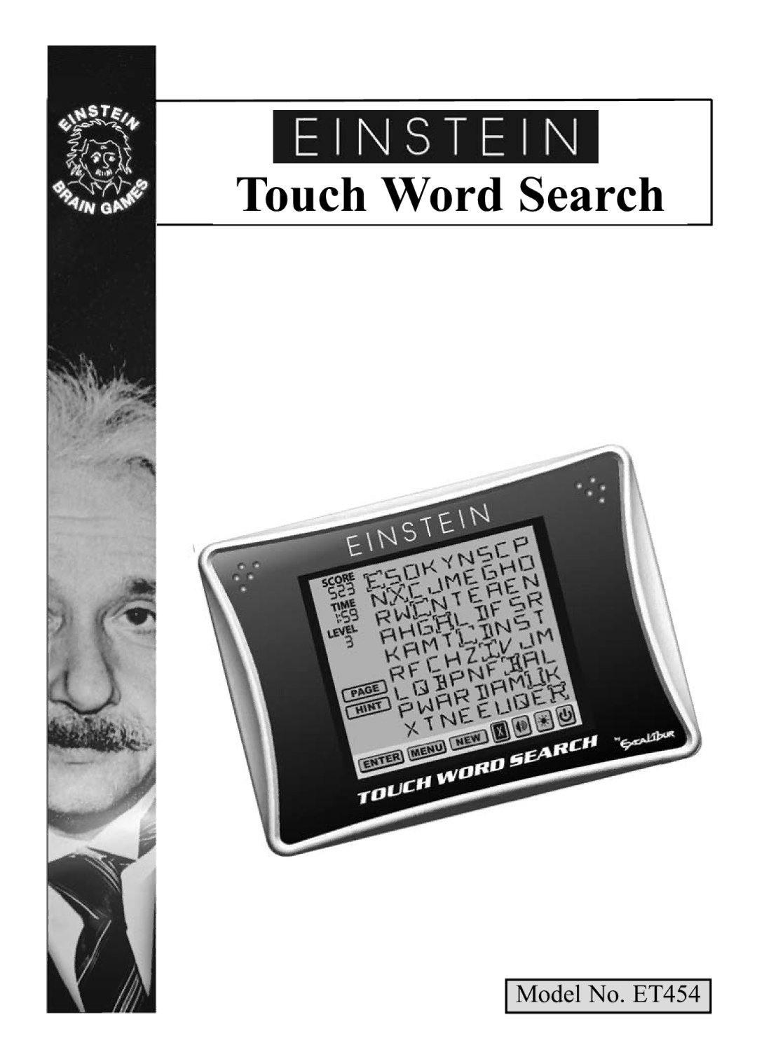 Excalibur electronic ET454 manual Touch Word Search 