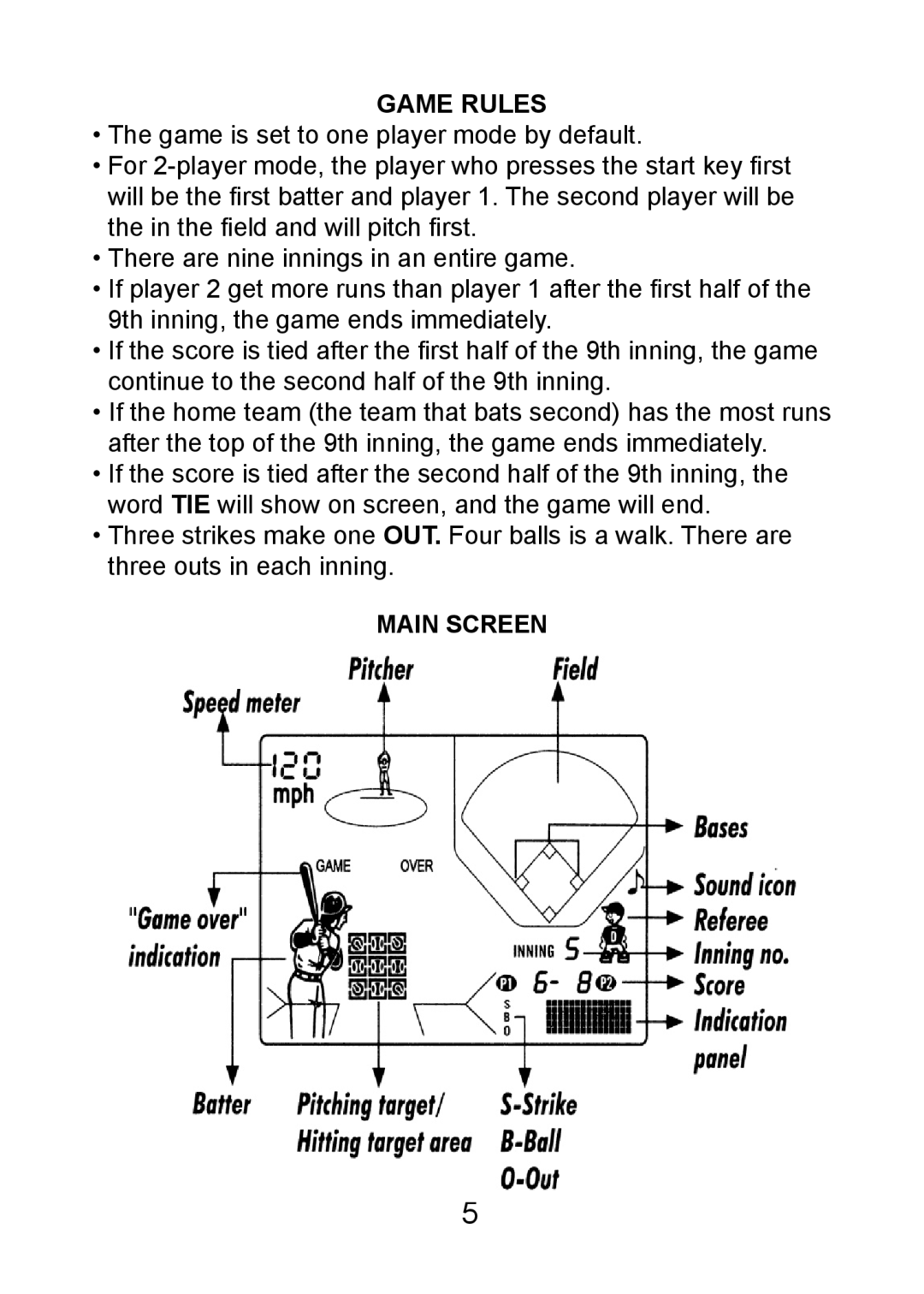 Excalibur electronic FX202 manual Game Rules, Main Screen 