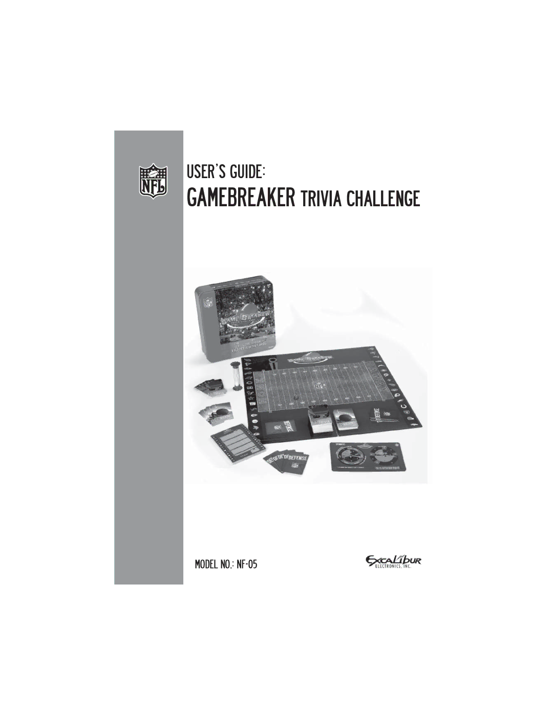 Excalibur electronic NF-05 manual Gamebreaker Trivia Challenge 