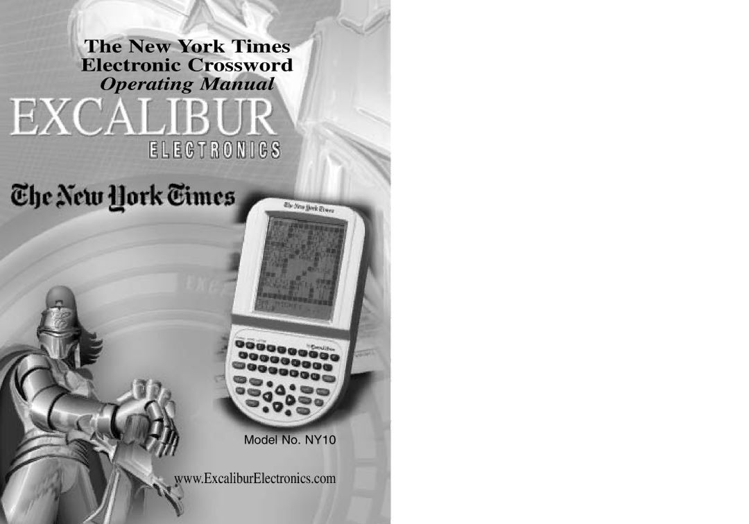 Excalibur electronic NY10 manual Operating Manual 