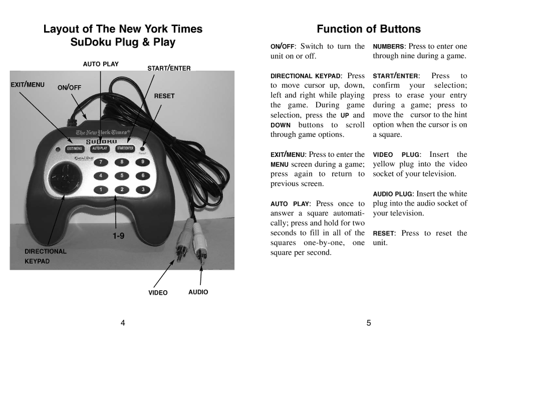 Excalibur electronic NY90 manual Squares one-by-one, one unit 