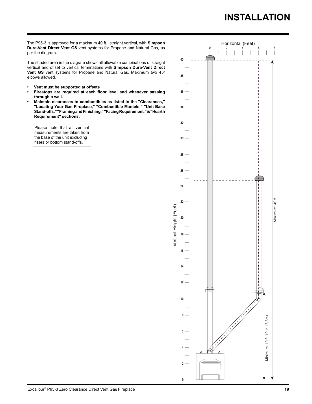 Excalibur electronic P95-LP3, P95-NG3 installation manual Installation 