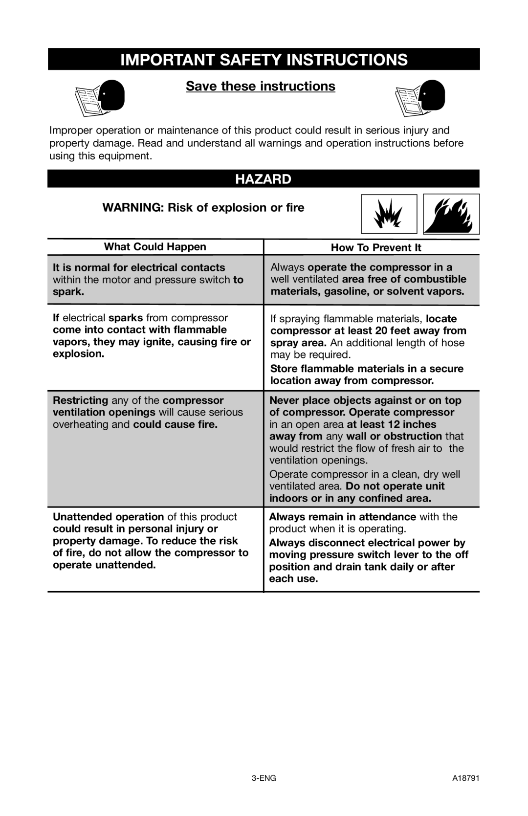 Excell Precision E7540 operation manual Hazard, Spray area. An additional length of hose 