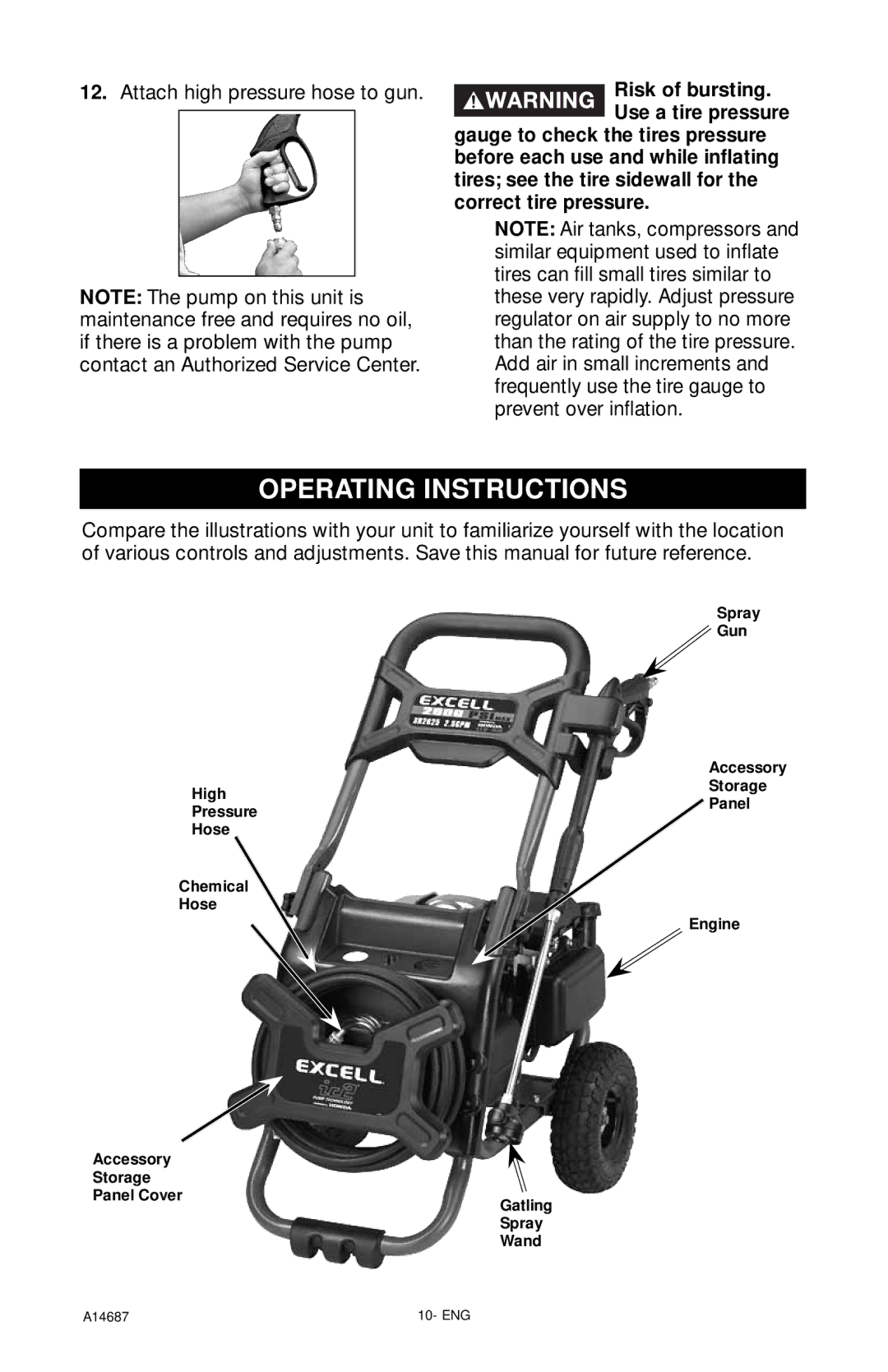 Excell Precision XR2625 operation manual Operating Instructions 